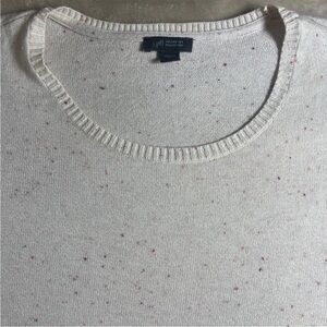 J. Jill Cream Speckled Crew Neck Sweater